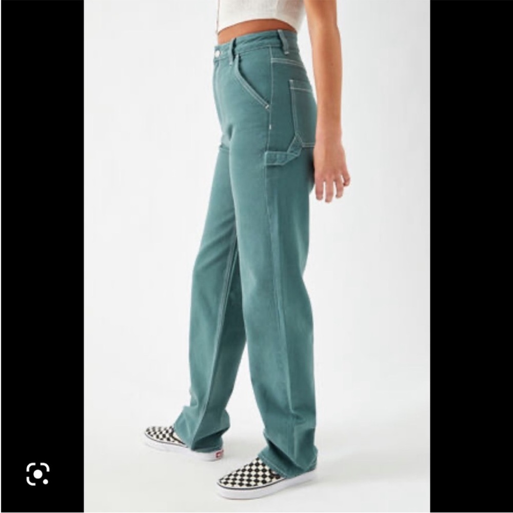 Pacsun 90s boyfriend dark green carpenter jeans